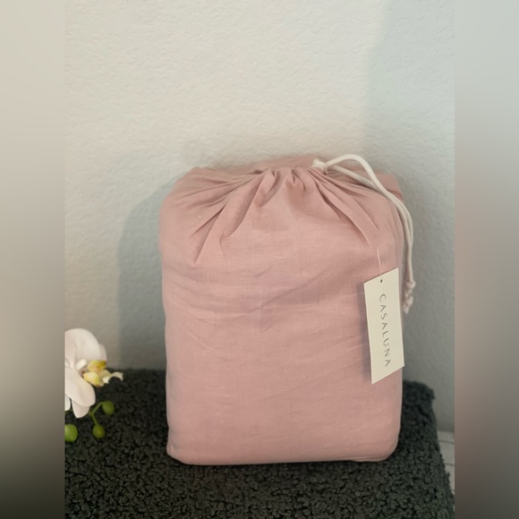 Casaluna Bedding Casaluna Nwt Queen Blush Linen Sheet Set Poshmark